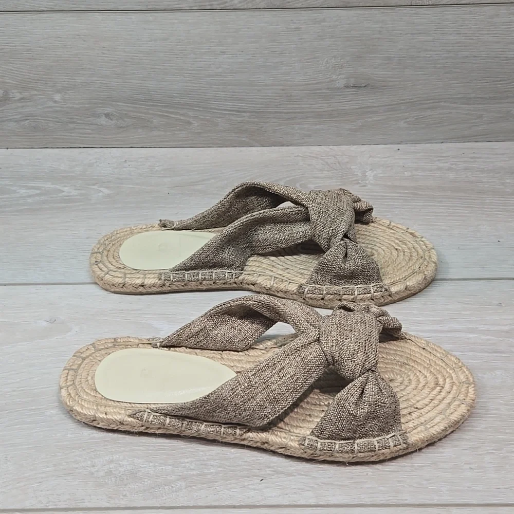 House Of Harlow 1960 Women's Tan Espadrille Sandals Shoes Sz 6.5